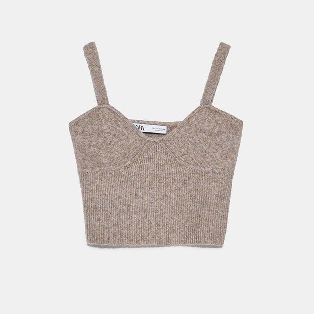 Zara Wool Blend Crop Top